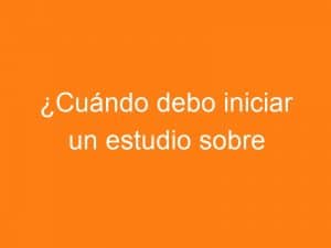 Iniciar un estudio sobre fertilidad