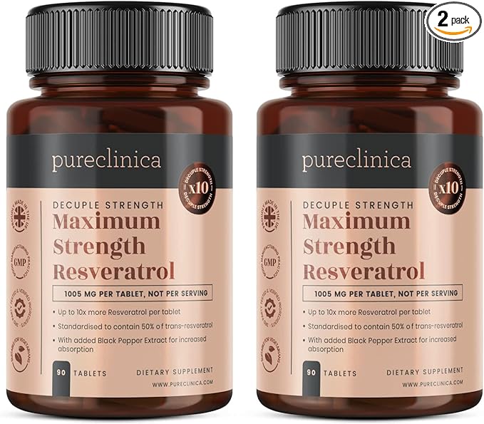 Resveratrol 1mg Pureclinica. Cajas de pastillas