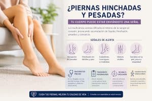 Piernas hinchadas y pesadas: cómo identificar a tiempo la insuficiencia venosa